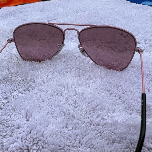 Ray-Ban Junior Sunglasses, Pale Pink Aviators - Picture 6 of 14